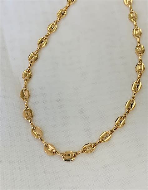 gucci style gold chain|Gucci 14k gold chain.